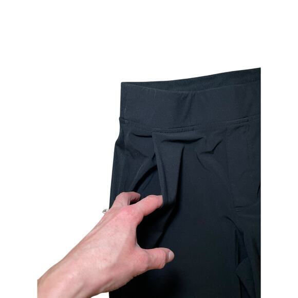 Athleta Women 0 Brooklyn Mid Rise‎ Ankle Pant Black Jogger Trouser Travel Pants - Picture 5 of 13